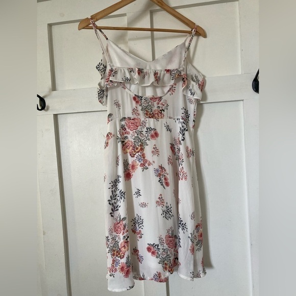 Altar’d state floral ruffled sleeveless midi dress flowy lined large - Picture 6 of 11